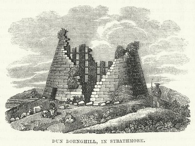位于斯特拉斯莫尔的敦多希尔（Dun Dornghill）（雕刻）。 作者 英语学校