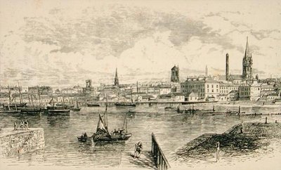 约1880年的邓迪，来自宗教小册子协会出版的《苏格兰图片》。 作者 英语学校