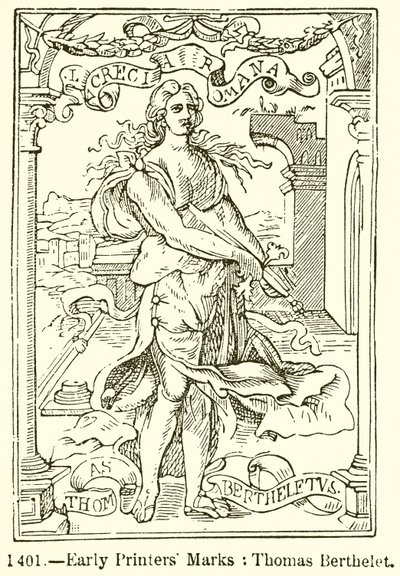 早期印刷商标记：Thomas Berthelet 作者 英语学校