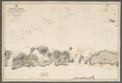 东部群岛，龙目岛至弗洛勒斯岛，包括帕特诺斯特岛和波斯提翁岛；来自......巴达维亚政府测量。[海军部海图]，伦敦 作者 英语学校