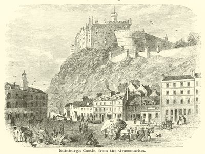 爱丁堡城堡，来自Grassmarket 作者 英语学校