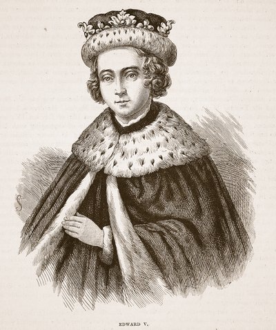 Edward V，来自Cassells Illustrated History of England的插图（棕褐色照片） 作者 英语学校