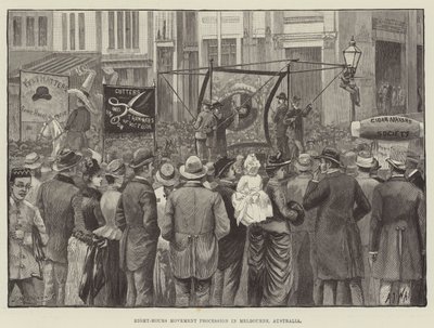 Eight-Hours Movement Procession in Melbourne, Australia (engraving) 作者 英语学校