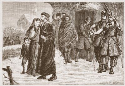 在冬天时间里抛出一位匈牙利新教牧师，James Aitken Wylie（1808-1890），酒吧的新教历史插图。 1878年 作者 英语学校