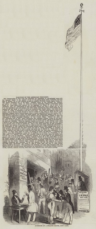 美国总统的选举（雕版画 作者 英语学校