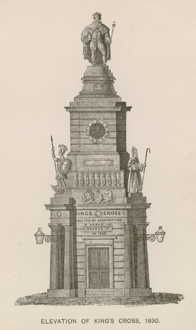 1830年伦敦国王十字勋章的海拔 作者 英语学校