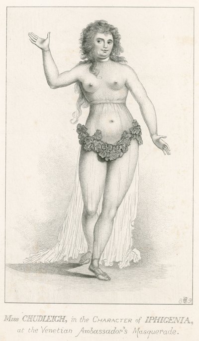 Elizabeth Chudleigh，威尼斯大使化妆舞会Iphigenia的角色，Ranelagh，伦敦 作者 英语学校