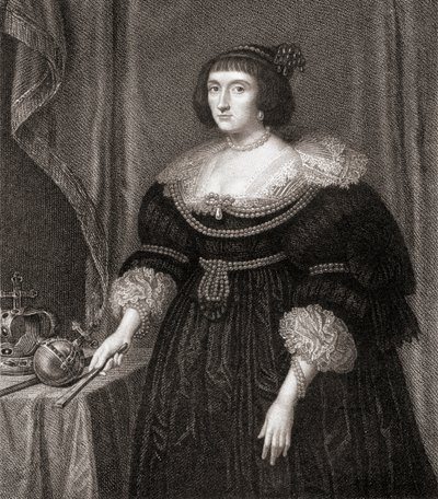 伊丽莎白，波希米亚女王（1596-1662），1823年英国肖像小屋 作者 英语学校