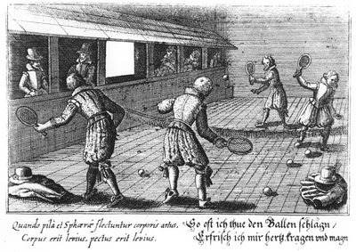 伊丽莎白时代的网球（雕版画 作者 英语学校