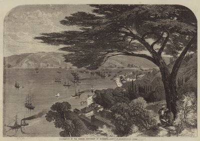 土耳其特遣队在布尤克德雷登船（雕版画）。 作者 英语学校