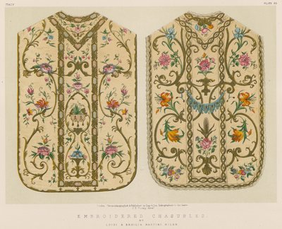 Luigi和Ersilia Martini，米兰的刺绣Chasubles 作者 英语学校