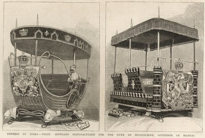 印度皇后：1877年2月3日，由The Graphic为马德拉斯州长白金汉公爵制造的国家大厦 作者 英语学校