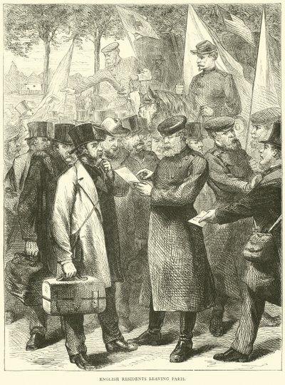 英国居民于1870年10月离开巴黎 作者 英语学校