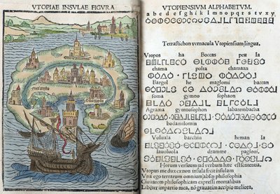 托马斯·莫尔（Thomas More）的“乌托邦”雕刻 作者 英语学校