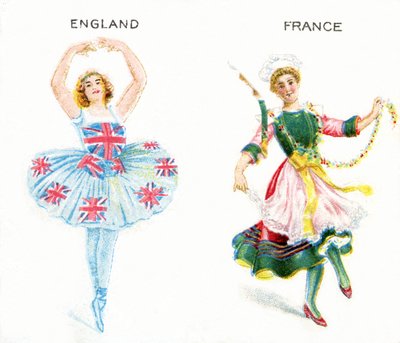 Entente Cordiale（亲切理解）卷烟卡，1915年 作者 英语学校