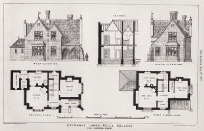 凯利学院入口小屋（版画） 作者 英语学校