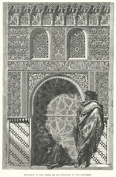 阿尔罕布拉宫婴儿塔入口（雕刻） 作者 英语学校