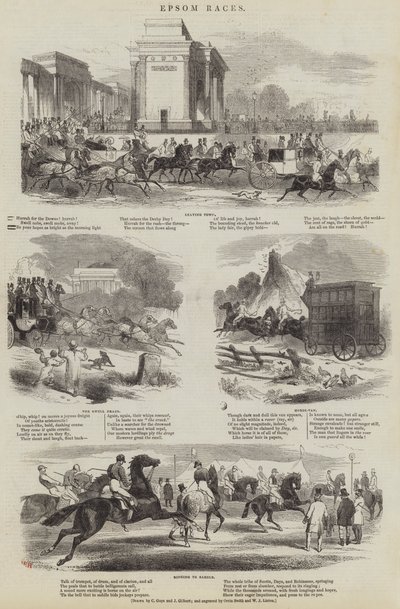 Epsom Races（雕刻） 作者 英语学校