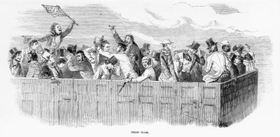 1847年爱普生赛马会。铁路--三等舱（雕版画 作者 英语学校