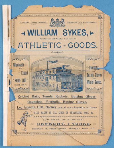 设备目录由William Sykes，1896年制作 作者 英语学校