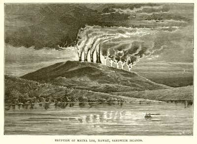 Mauna Loa，夏威夷，桑威奇群岛的爆发 作者 英语学校