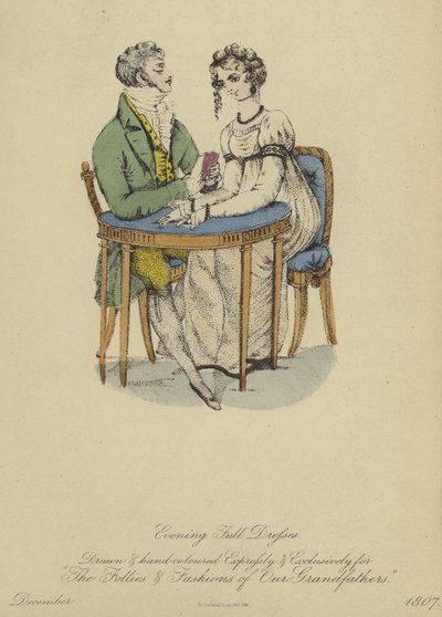 Evening Full Dress for Ladies and Gentlemen (coloured engraving) 作者 英语学校