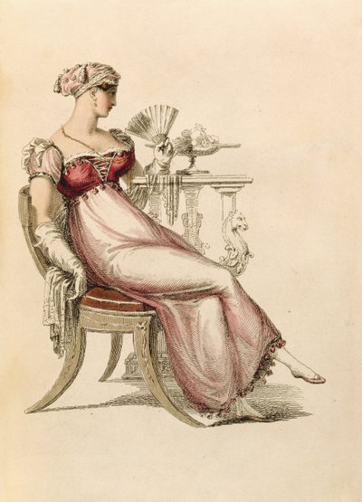 晚礼服或舞会礼服，来自Ackermanns Repository of Arts的时装版 作者 英语学校
