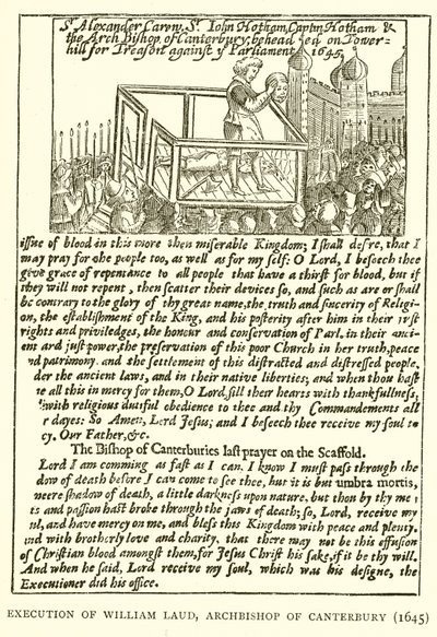 坎特伯雷大主教William Laud的执行（1645年） 作者 英语学校