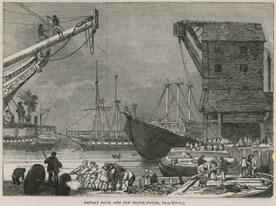 出口码头和老Block House，Blackwall 作者 英语学校