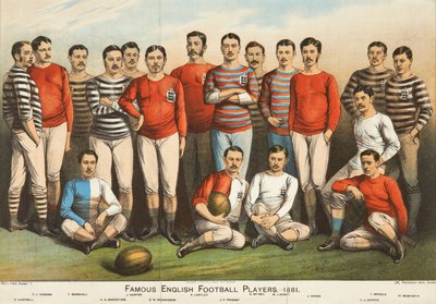 1881年的着名英国足球运动员，来自Boys Own 作者 英语学校