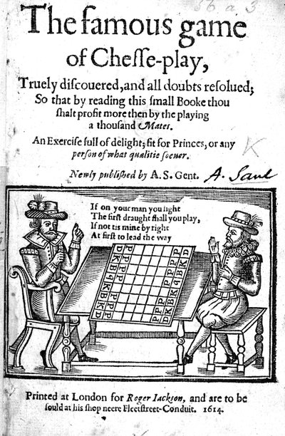 国际象棋着名游戏，1614（木刻） 作者 英语学校