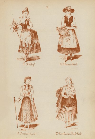 奇装异服：福莉、卖花女、女傻瓜、纽海文鱼女（石版印刷品） 作者 英语学校