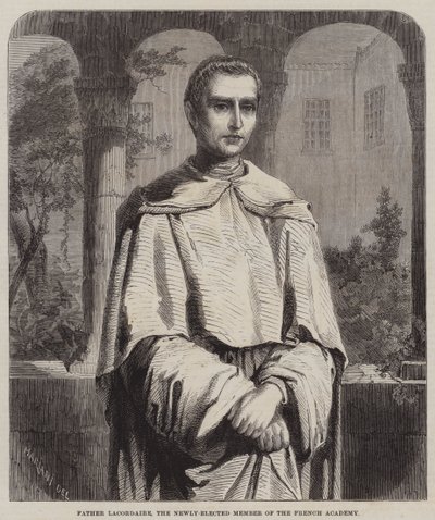 Father Lacordaire, the Newly-elected Member of the French Academy (engraving) 作者 英语学校
