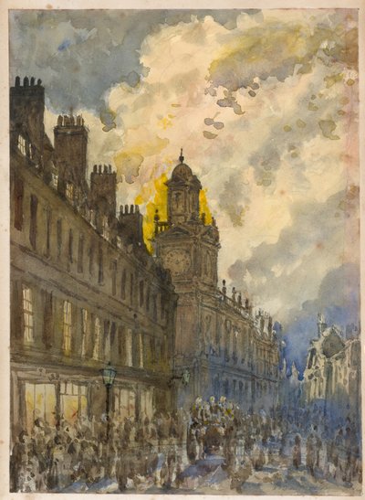 1880年6月20日在伦敦Grays Inn Lane消防（wc在纸面上） 作者 英语学校