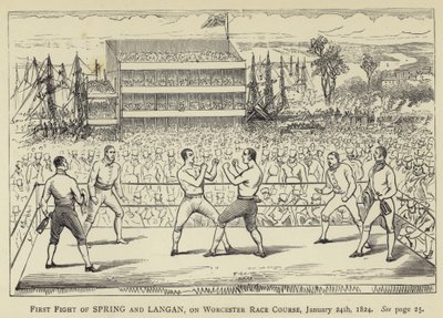 1824年1月24日，在伍斯特赛马场举行春季和兰甘的第一场战斗 作者 英语学校