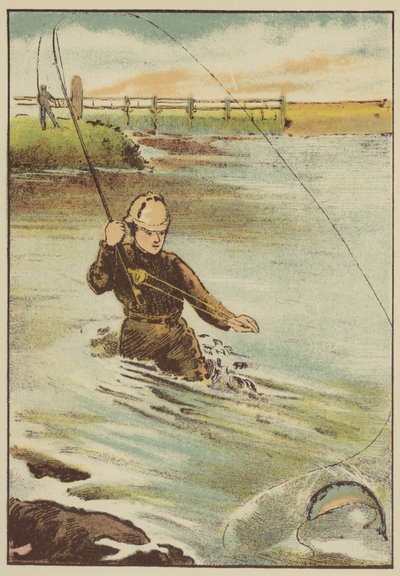 Fishing for trout (coloured engraving) 作者 英语学校