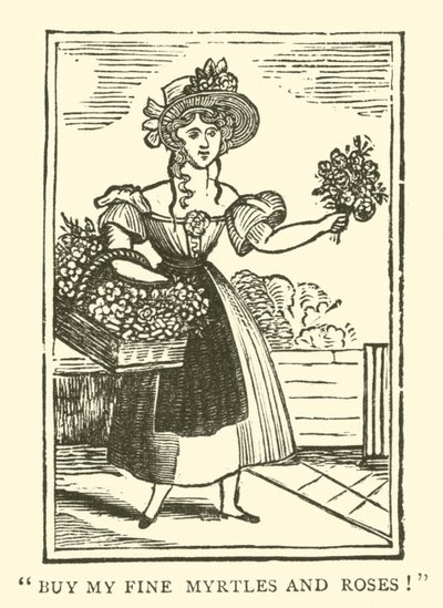 Flower seller (woodcut) 作者 英语学校
