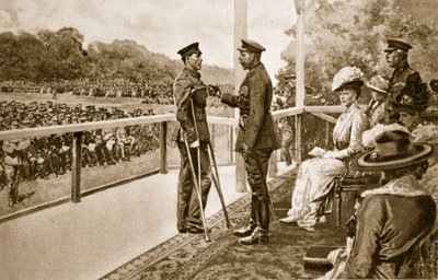 对于勇气：1917年6月2日，1914年6月2日，乔治国王在海德公园为康诺特游骑兵队的私人托马斯·休斯和VC进行装饰 作者 英语学校
