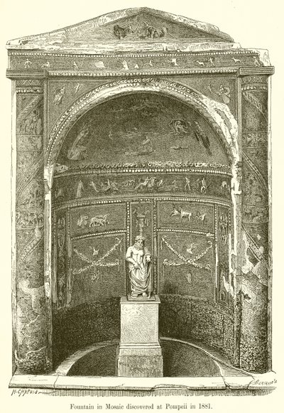 1881年在庞贝城发现的马赛克喷泉 作者 英语学校