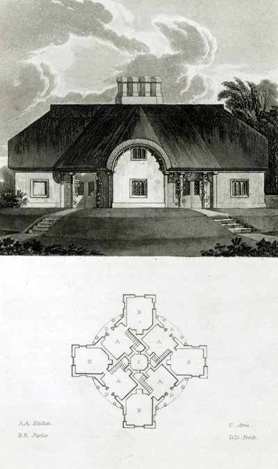 四个小屋，1818年 作者 英语学校