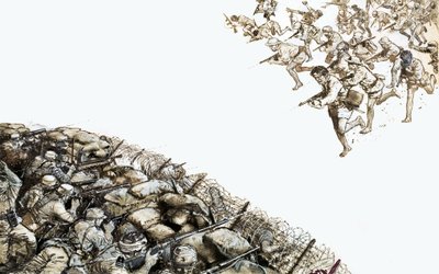 法国士兵在Dien Bien Phu，越南北部 作者 英语学校
