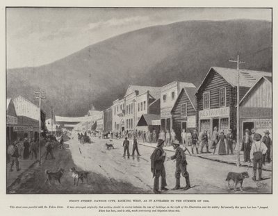 1898 年夏天，道森市前街向西看（版画） 作者 英语学校