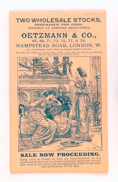 Oetzmann & Co.目录的封面，约1885-90年（打印）。 作者 英语学校