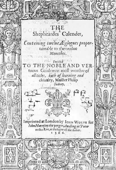 Esmond Spenser（1552-99）的Shepheardes日历的主题，发表于1586年 作者 英语学校