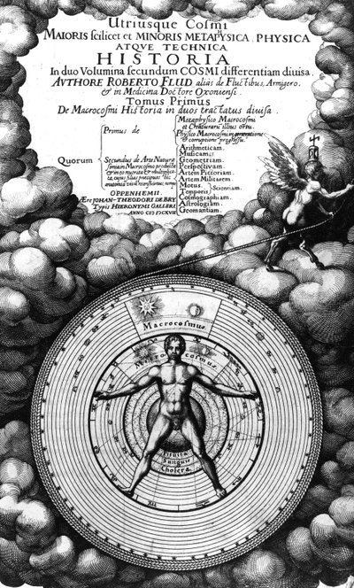Robert Fludd的Utriusque Cosmi Historia的主题，第一卷，于1617年出版 作者 English School