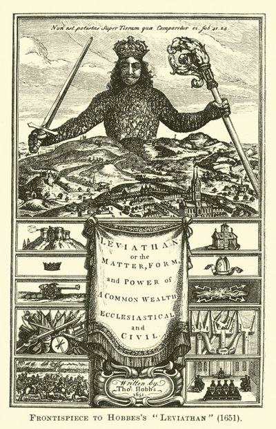 1651年，Hobbess Leviathan的主题 作者 英语学校