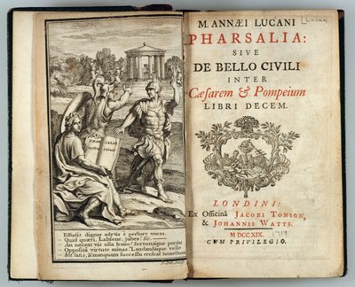 Pharsalia的主题或凯撒与庞培之间的内战Marcus Annaeus Lucan（公元39-65）由J. Cole雕刻，1719年 作者 英语学校