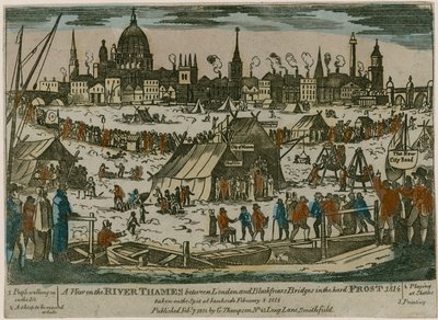 1814年泰晤士河上的弗罗斯特博览会 作者 英语学校