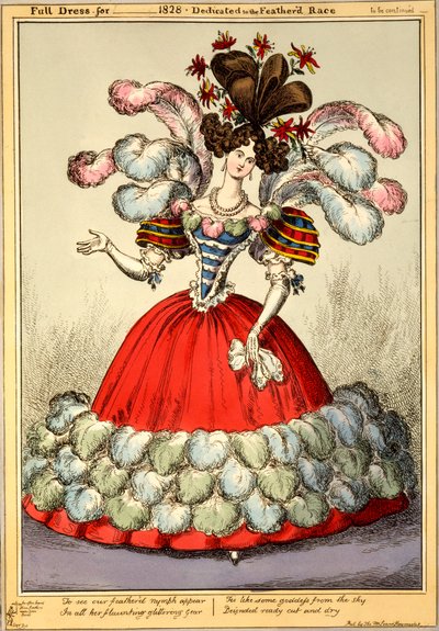 _ 1828年的礼服 - 致力于1828年的羽毛比赛（手工雕刻） 作者 英语学校