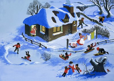 在雪地里玩耍 作者 英语学校